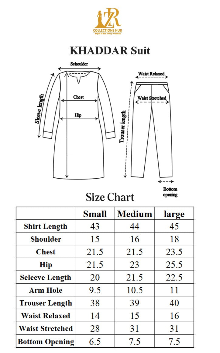 Winter Luxe Stitched – ZR2801 Blue Floral Printed 3PC Premium Khaddar Suit